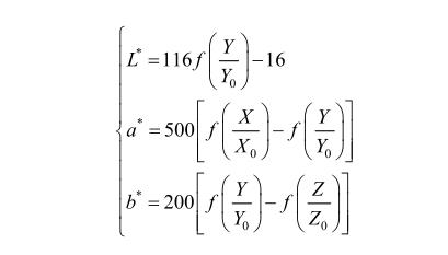 CIE1976Lab的計算表達式